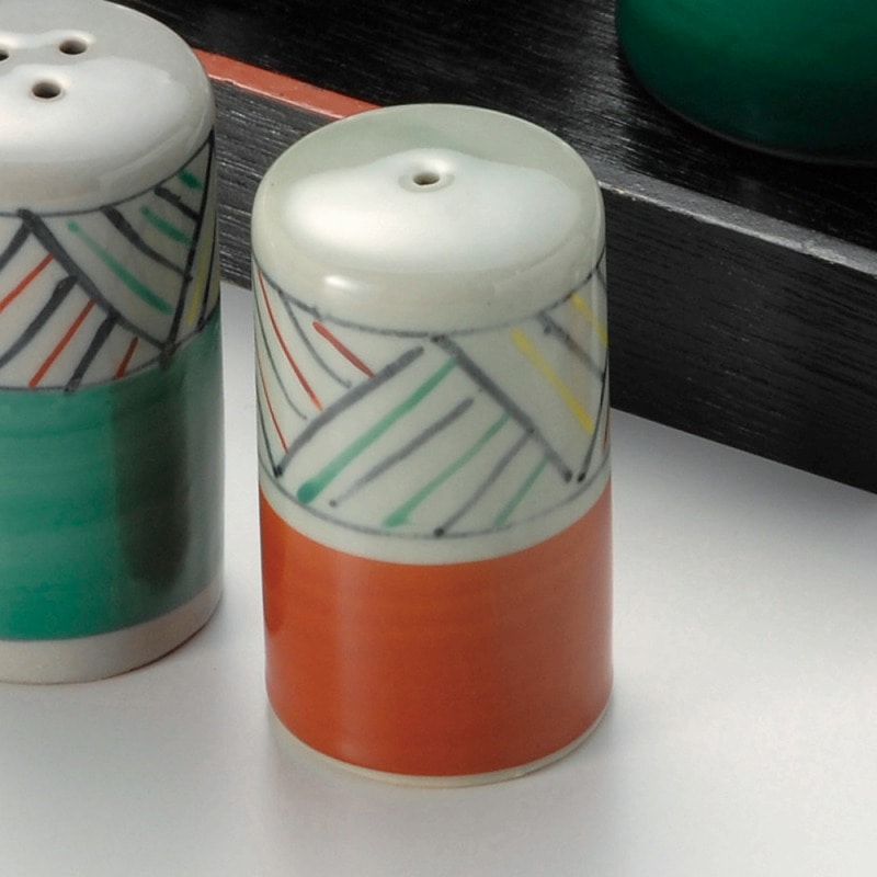 金正陶器 アジ口赤塩入(一ツ穴) 1個(ご注文単位1個)【直送品】