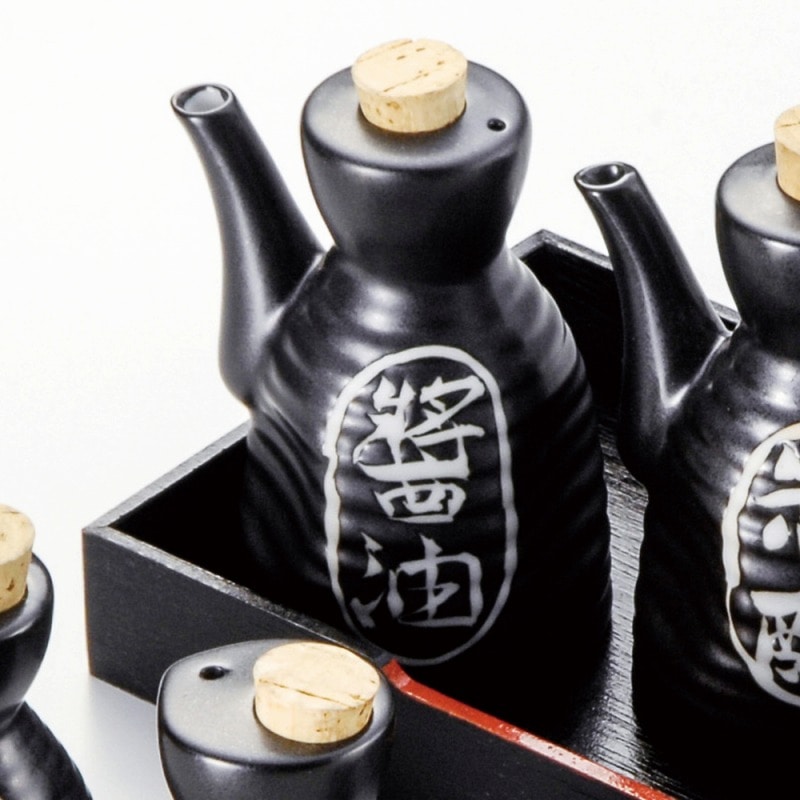 金正陶器 黒マット六兵衛醤油入 1個(ご注文単位1個)【直送品】