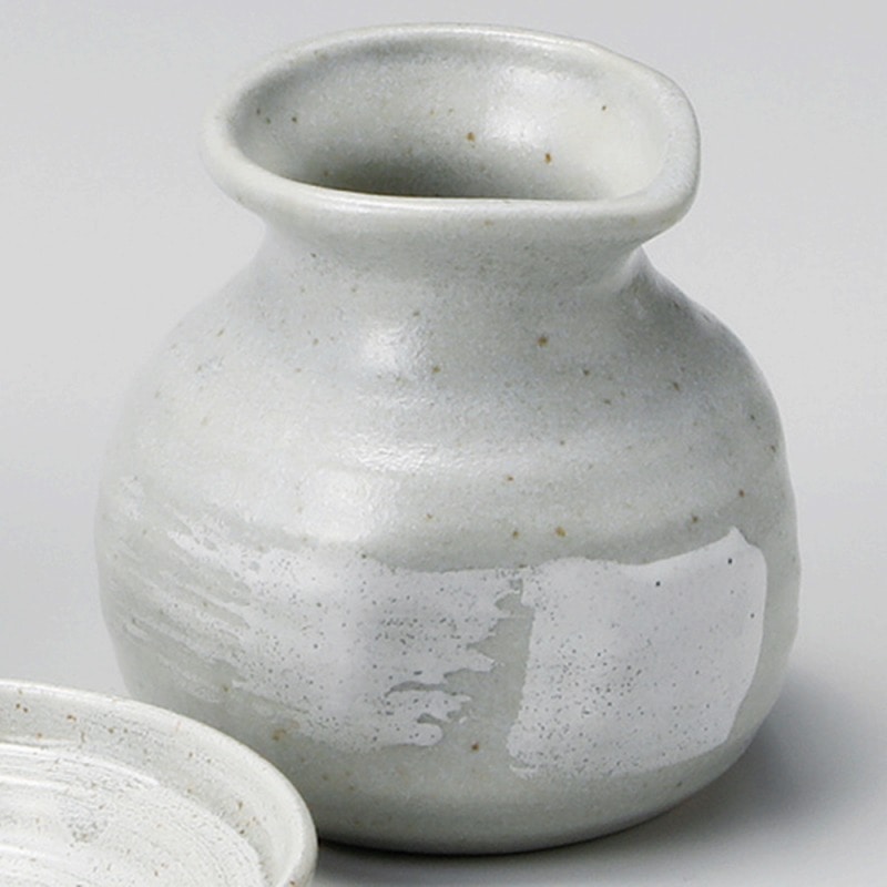 金正陶器 粉引白刷毛そば徳利 1個(ご注文単位1個)【直送品】