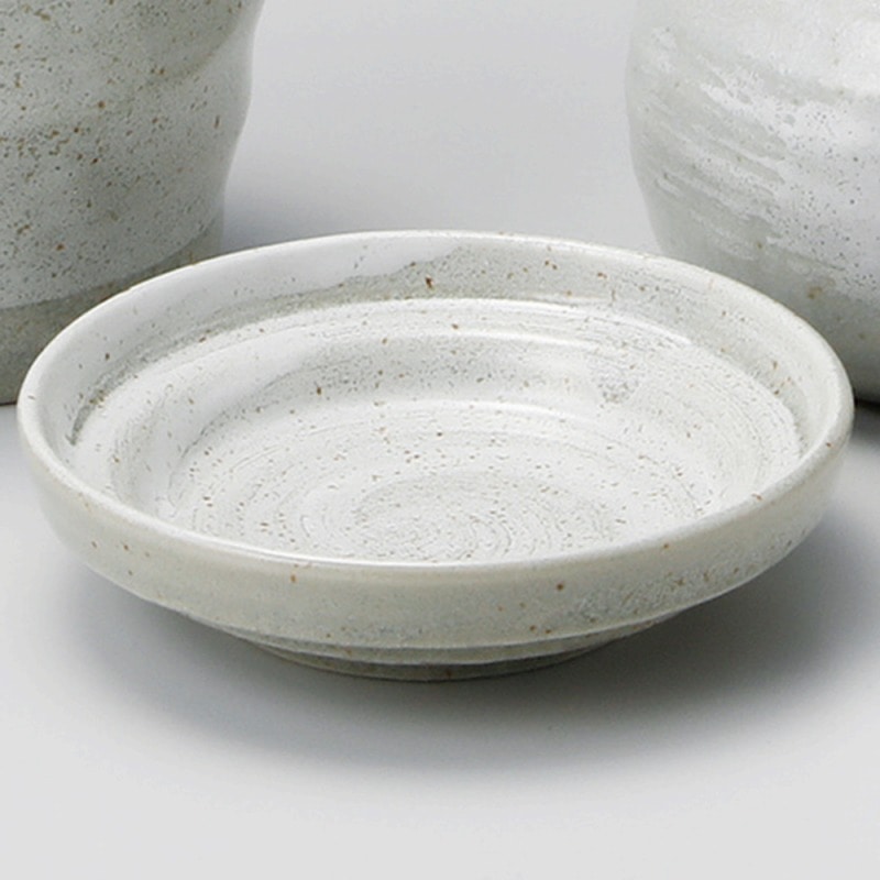金正陶器 粉引白刷毛そば薬味皿 1個(ご注文単位1個)【直送品】