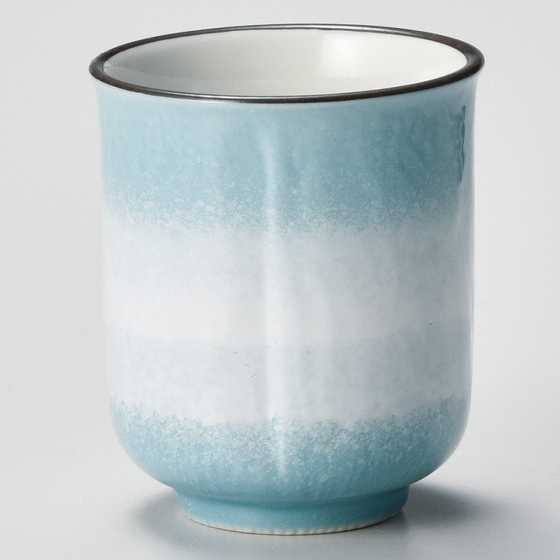 金正陶器 カヤメライトブルー湯呑 小 1個（ご注文単位1個）【直送品】