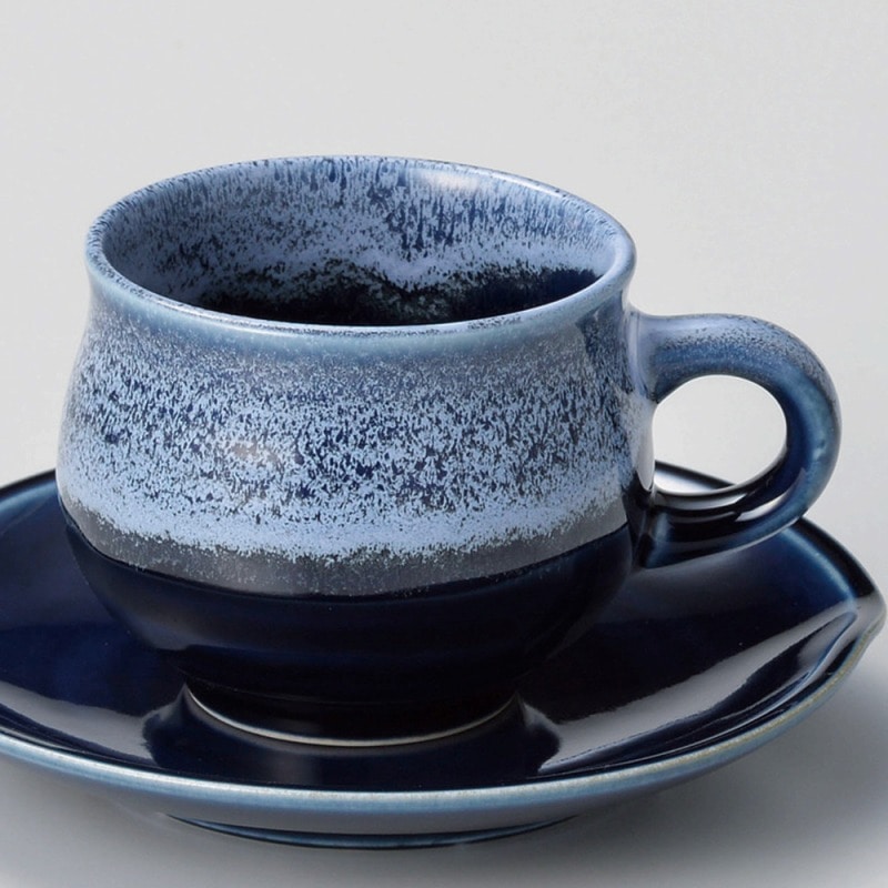 金正陶器 紺流しコーヒー碗 1個 ※カップ単品のみ（ご注文単位1個）【直送品】