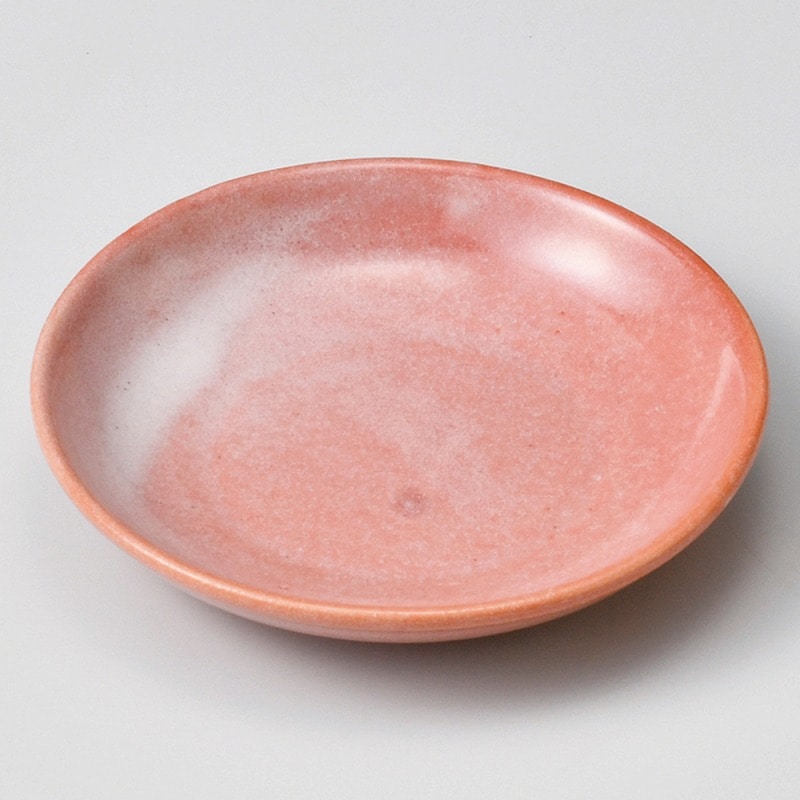 金正陶器 赤楽14㎝丸皿 1個（ご注文単位1個）【直送品】