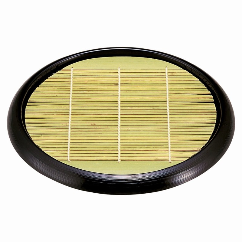 金正陶器 ［Ａ］８寸丸刷毛目そば皿 黒（底板付） 本体 1個（ご注文単位1個）【直送品】