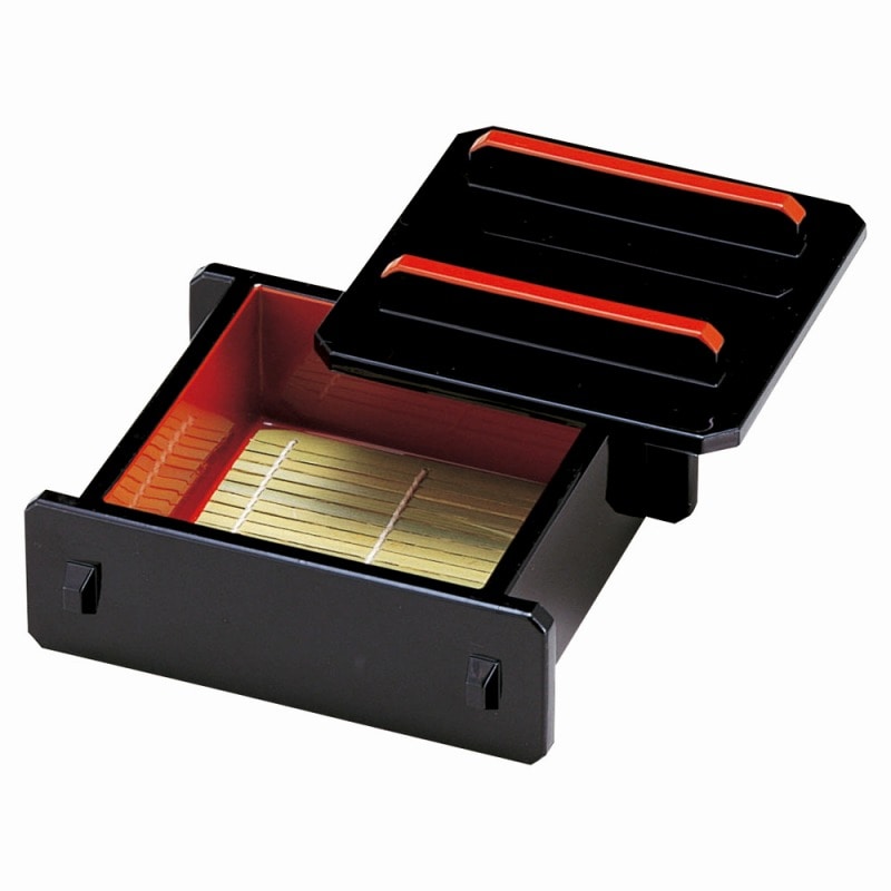 金正陶器 ［Ａ］蓋付ミニセイロ黒内朱天朱（底板付）蓋 1個（ご注文単位1個）【直送品】