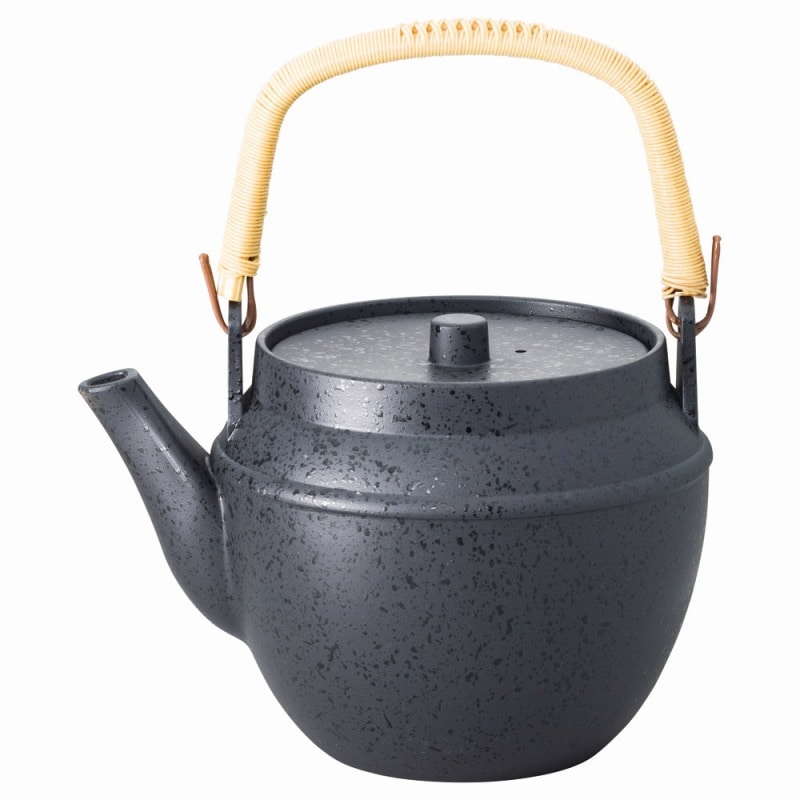 金正陶器 ［TA］耐熱ABS土瓶 黒乾漆石目（中）（1）［洗］ 1個（ご注文単位1個）【直送品】