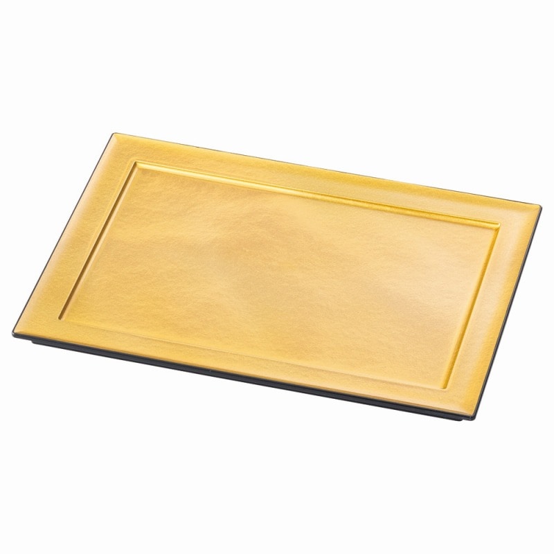 金正陶器 ［A］尺0寸長手懐石プレート 金雲流渕黒 1個（ご注文単位1個）【直送品】