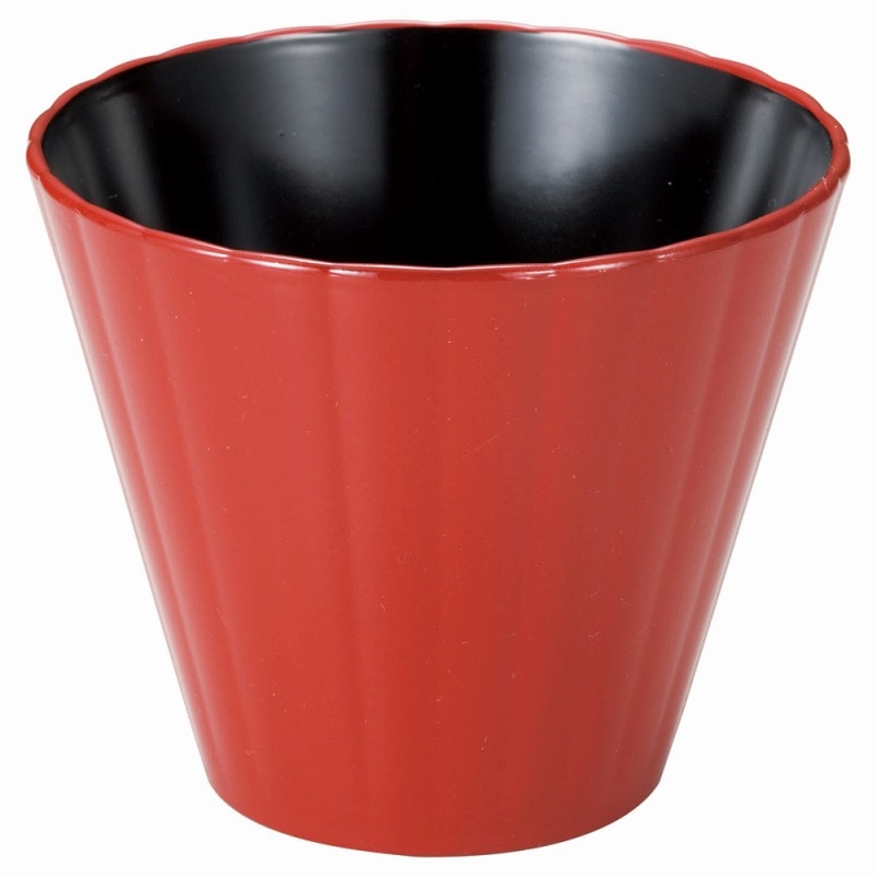 金正陶器 ［PET］菊花カップ 本朱内黒［洗］ 1個（ご注文単位1個）【直送品】