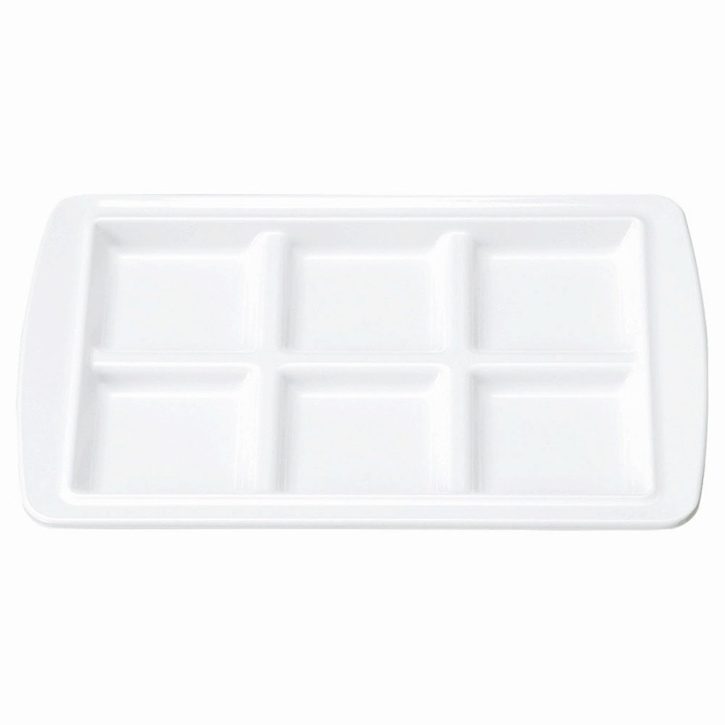 金正陶器 ［M］メラミンブロックプレート 六ッ仕切 白［洗］ 1個（ご注文単位1個）【直送品】