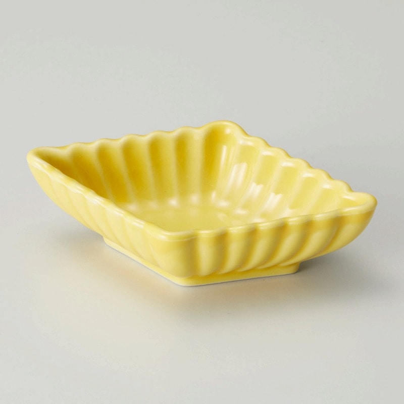 金正陶器 菊菱型珍味黄 1個(ご注文単位1個)【直送品】