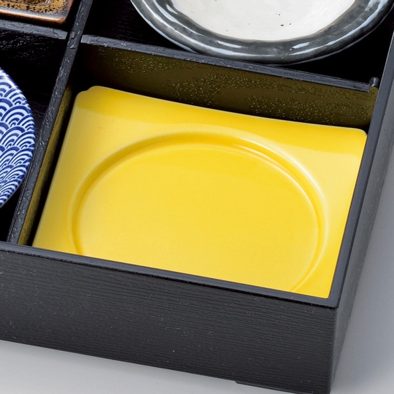 金正陶器 角面取中丸皿 黄 1個(ご注文単位1個)【直送品】