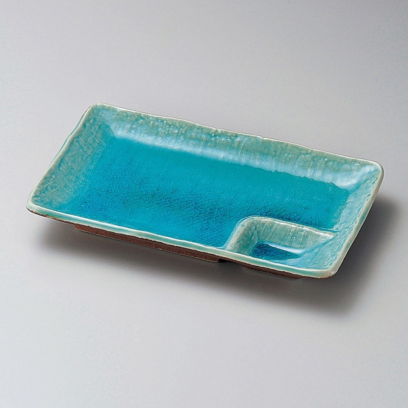 金正陶器 ヒスイ仕切皿 1個(ご注文単位1個)【直送品】