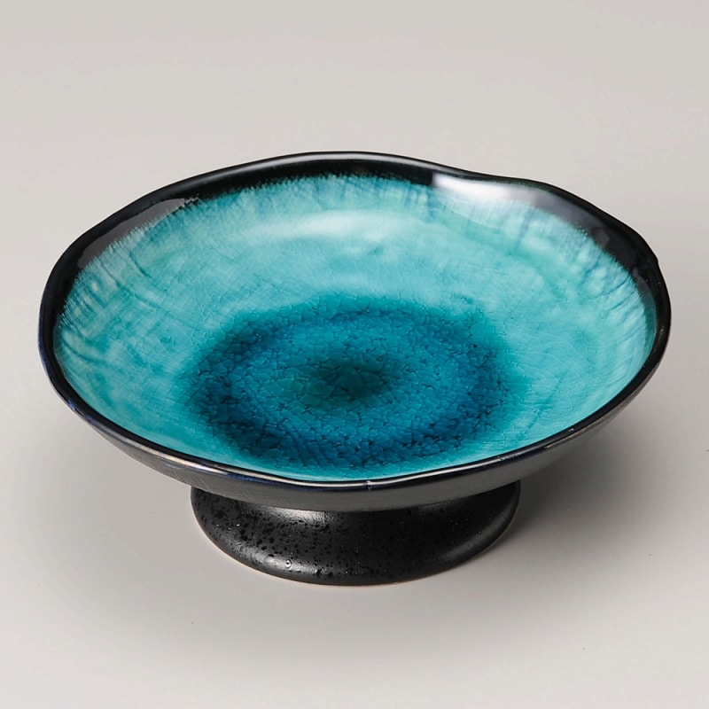 金正陶器 ヒスイ天目高台皿(小) 1個(ご注文単位1個)【直送品】