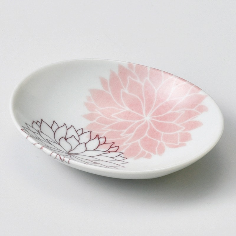 金正陶器 夢想花楕円小皿 1個(ご注文単位1個)【直送品】