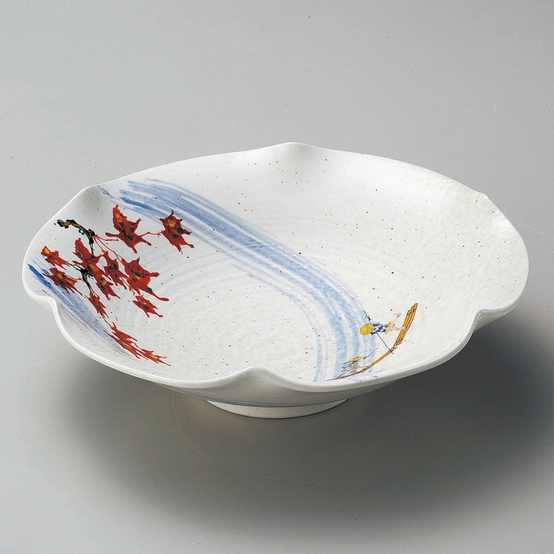 金正陶器 粉引あらしやま雪割大鉢 1個(ご注文単位1個)【直送品】