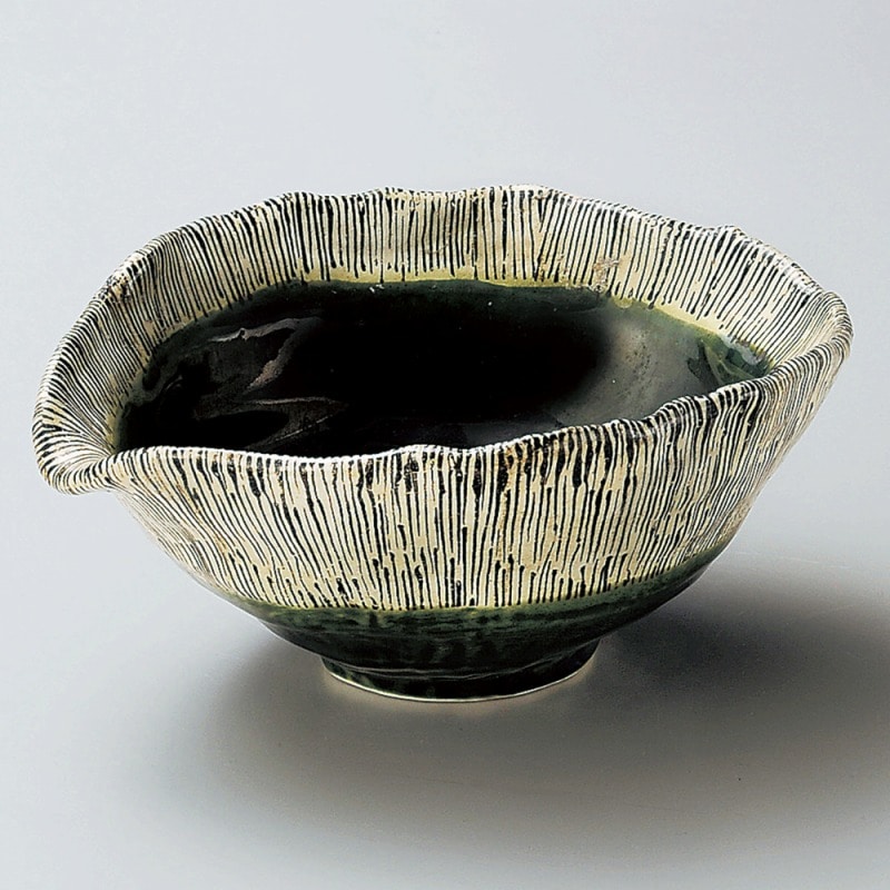 金正陶器 織部十草片口深鉢 1個(ご注文単位1個)【直送品】