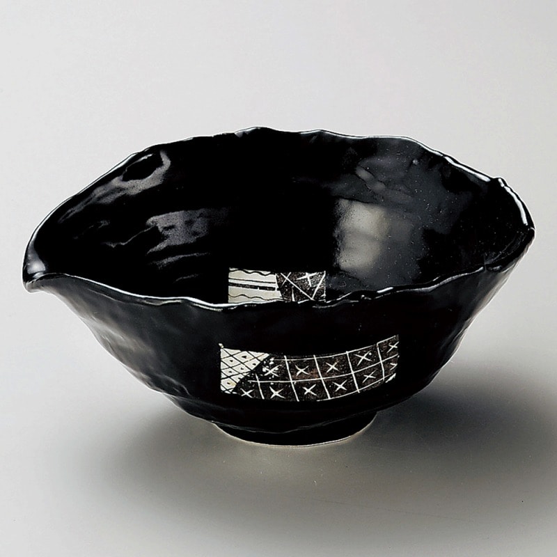 金正陶器 黒織部片口深鉢 1個(ご注文単位1個)【直送品】