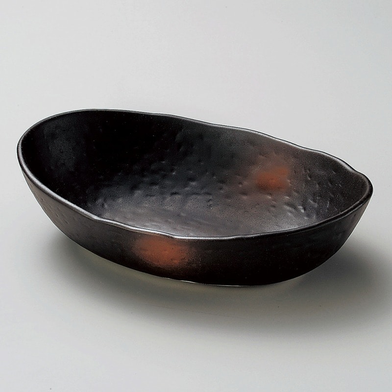 金正陶器 備前楕円鉢(大) 1個(ご注文単位1個)【直送品】