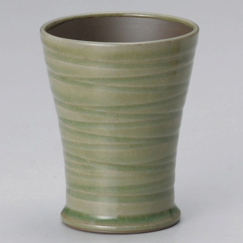 金正陶器 ビールカップグリーン 1個(ご注文単位1個)【直送品】