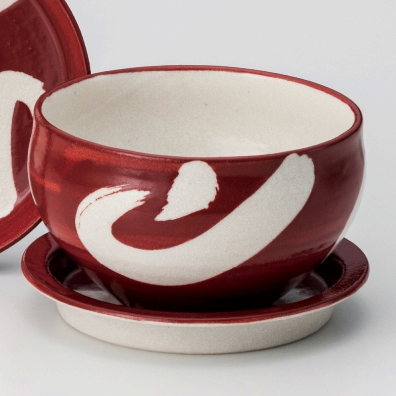 金正陶器 NEW蓋DON荒刷毛赤5.0ボール 1個(ご注文単位1個)【直送品】