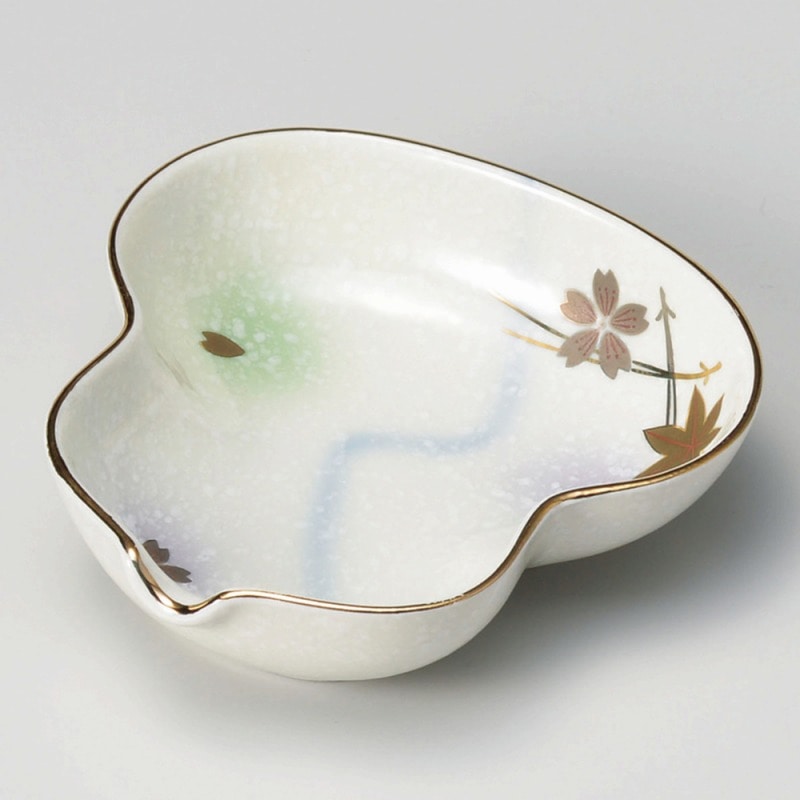 金正陶器 白吹竜田川ひさご鉢 1個(ご注文単位1個)【直送品】