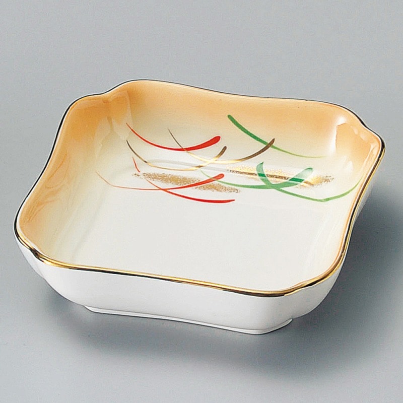 金正陶器 加茂川四角小鉢 1個(ご注文単位1個)【直送品】