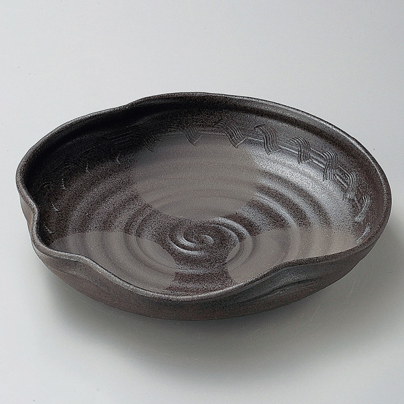 金正陶器 炭化瓢型尺盛鉢 1個(ご注文単位1個)【直送品】