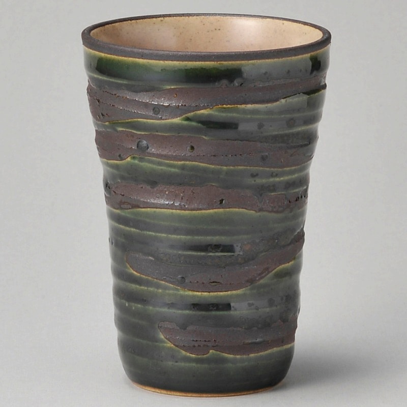 金正陶器 織部ビアカップ 1個(ご注文単位1個)【直送品】