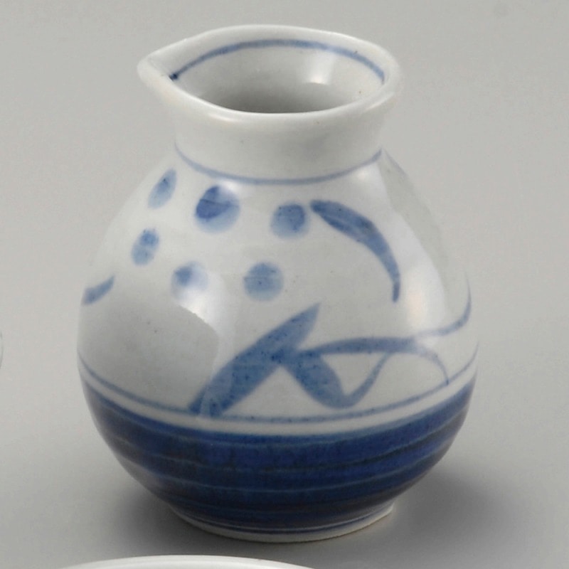 金正陶器 砥部風花紋玉1号そば徳利 1個（ご注文単位1個）【直送品】