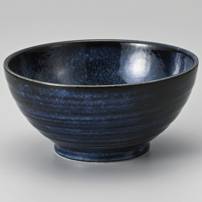金正陶器 窯変紺さぬき丼 1個(ご注文単位1個)【直送品】