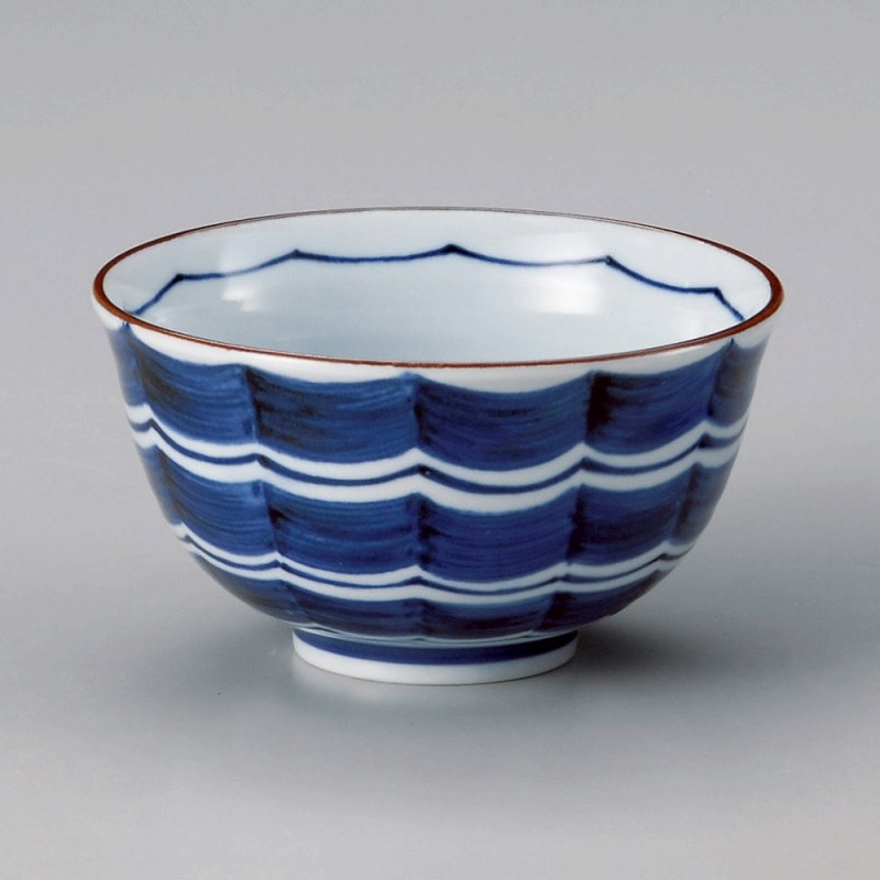 金正陶器 縞波ぶっかけ丼 1個(ご注文単位1個)【直送品】