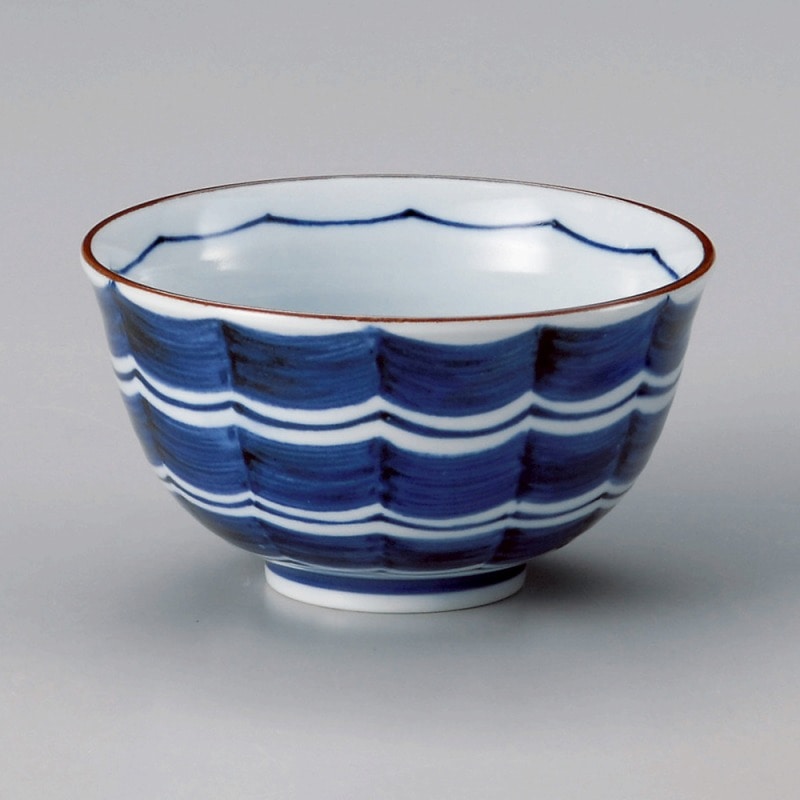 金正陶器 縞波ぶっかけ小丼 1個(ご注文単位1個)【直送品】