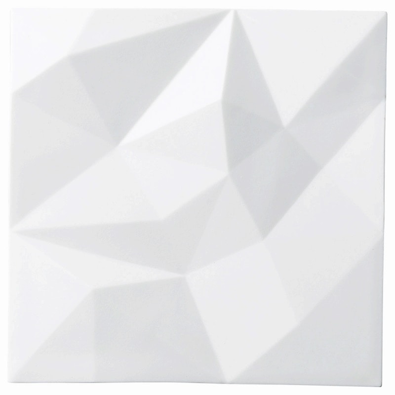 金正陶器 シャドースクエアープレートM白 1個(ご注文単位1個)【直送品】