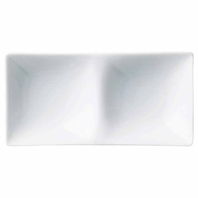 金正陶器 白磁コワケ二ツ切皿 1個(ご注文単位1個)【直送品】