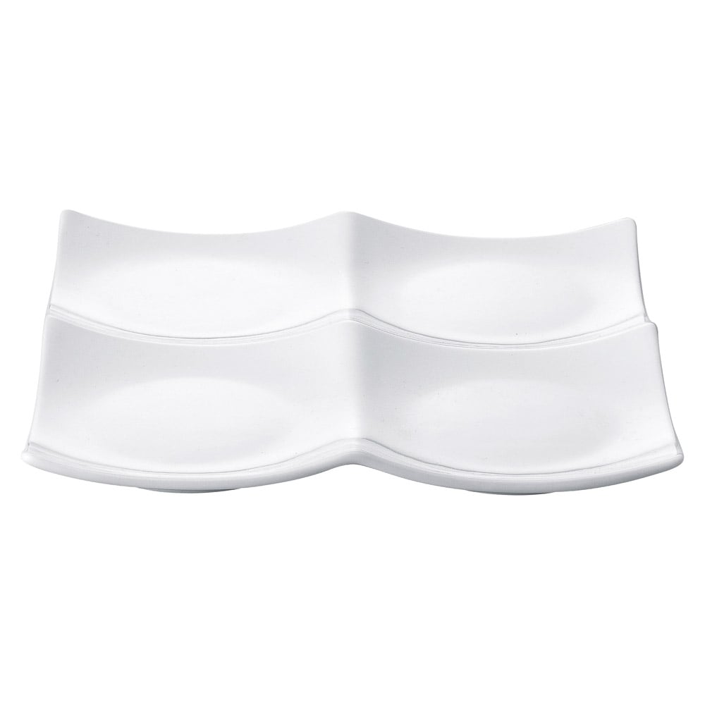 金正陶器 白磁四ツ切皿 1個(ご注文単位1個)【直送品】