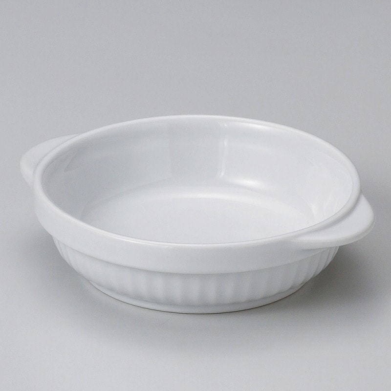 金正陶器 ホワイト丸グラタン 1個(ご注文単位1個)【直送品】