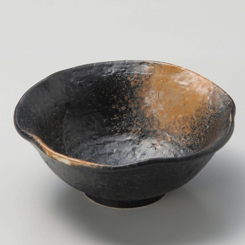 金正陶器 黒備前花小鉢 1個(ご注文単位1個)【直送品】