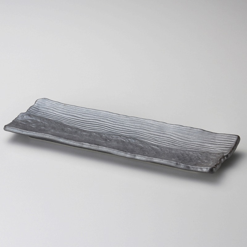 金正陶器 黒楽長皿 1個(ご注文単位1個)【直送品】