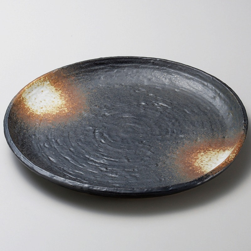 金正陶器 黒備前丸７.０皿 1個（ご注文単位1個）【直送品】