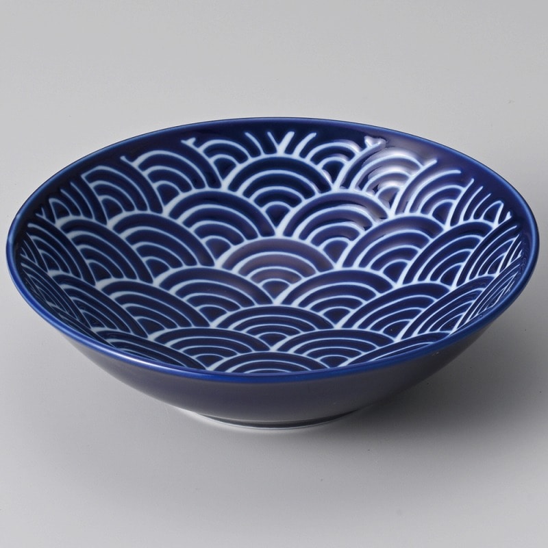 金正陶器 瑠璃なみ4.0鉢 1個(ご注文単位1個)【直送品】