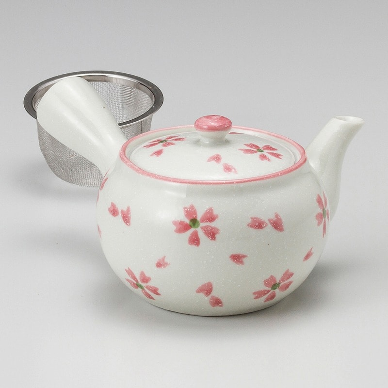 金正陶器 (軽量)淡雪さくら急須(茶こし付) 1個(ご注文単位1個)【直送品】