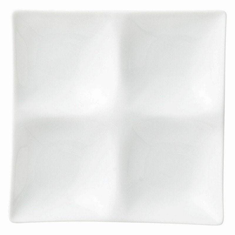 金正陶器 白磁四品浅口プレート(小) 1個(ご注文単位1個)【直送品】