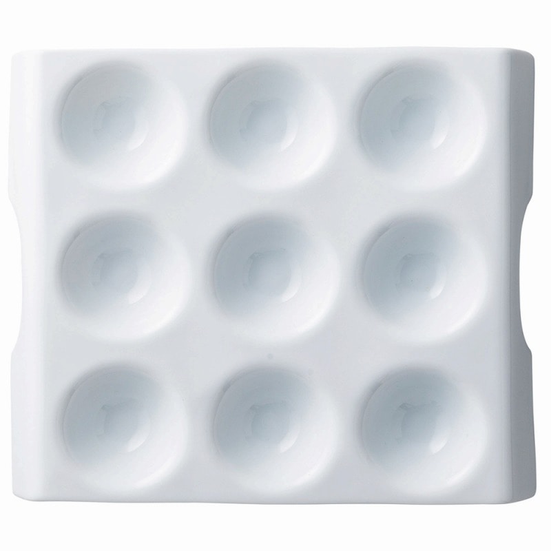 金正陶器 白磁ディンプル9プレート 1個(ご注文単位1個)【直送品】