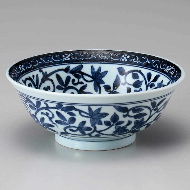 金正陶器 藍唐草めん丼 1個(ご注文単位1個)【直送品】
