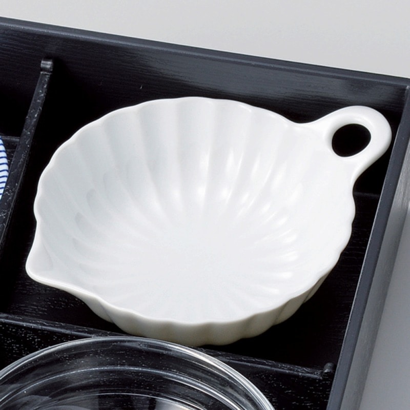 金正陶器 かすみ 白 13㎝手付小鉢 1個(ご注文単位1個)【直送品】