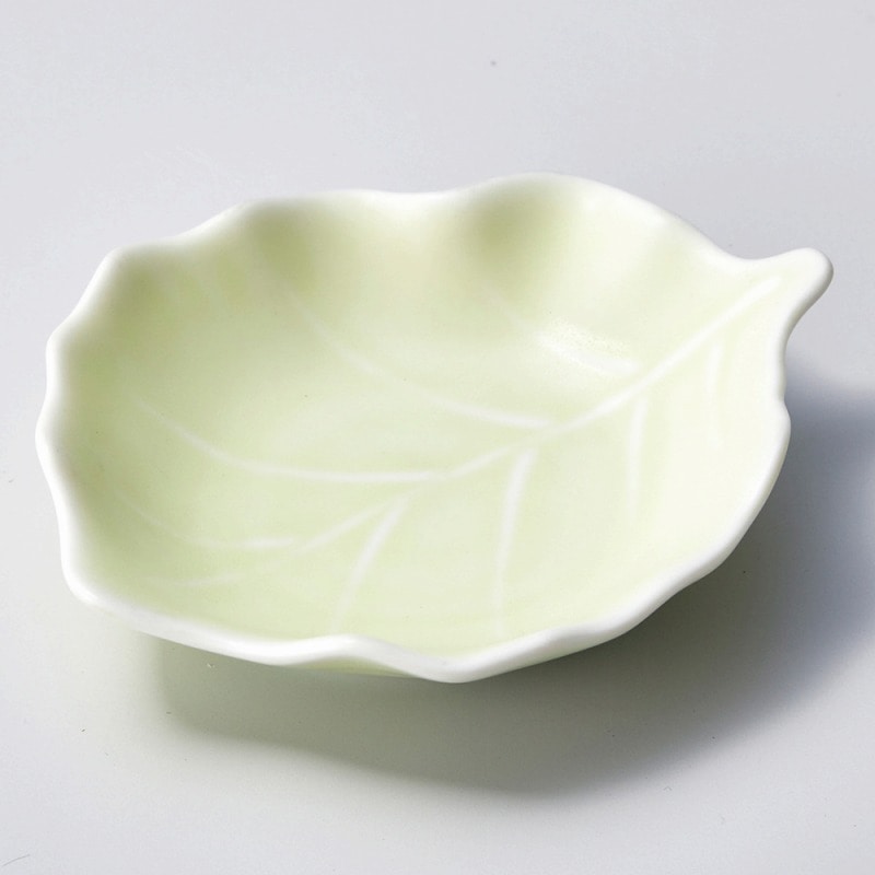 金正陶器 木の葉 黄緑 小皿 1個(ご注文単位1個)【直送品】