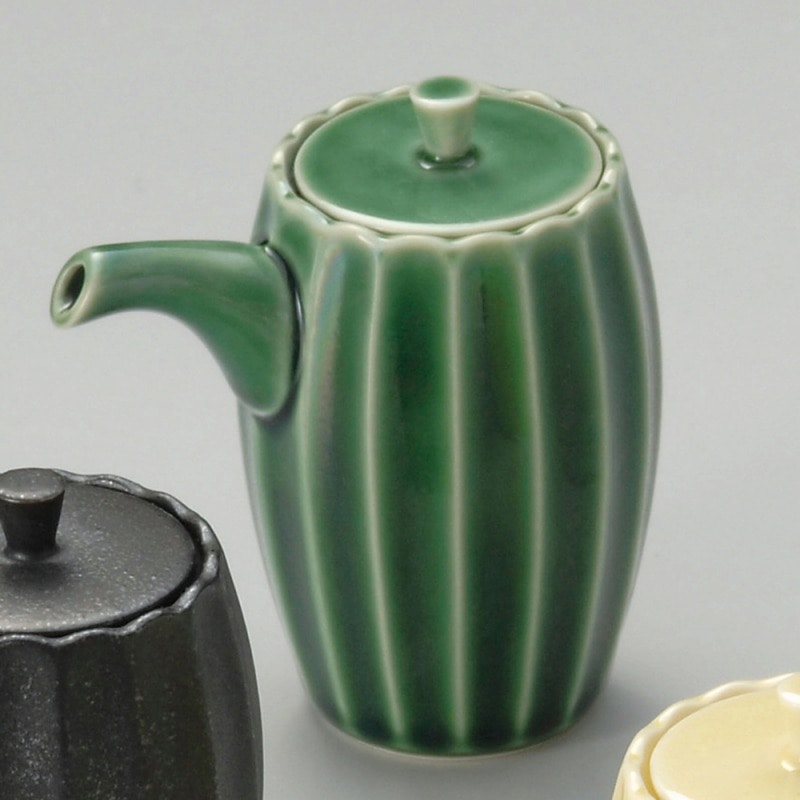 金正陶器 かすみ 緑醤油さし 1個(ご注文単位1個)【直送品】