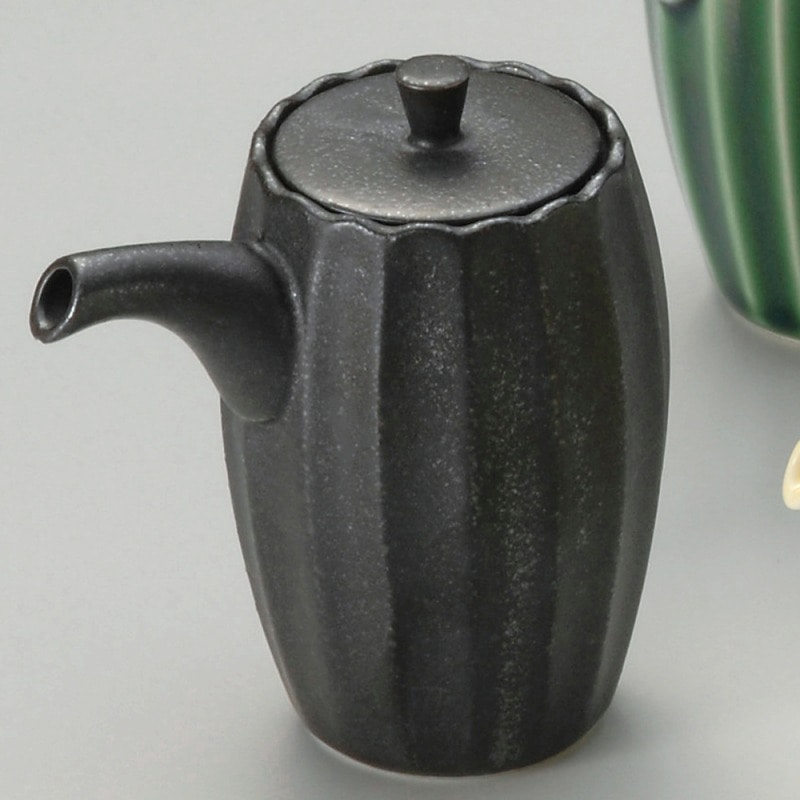 金正陶器 かすみ 黒醤油さし 1個(ご注文単位1個)【直送品】