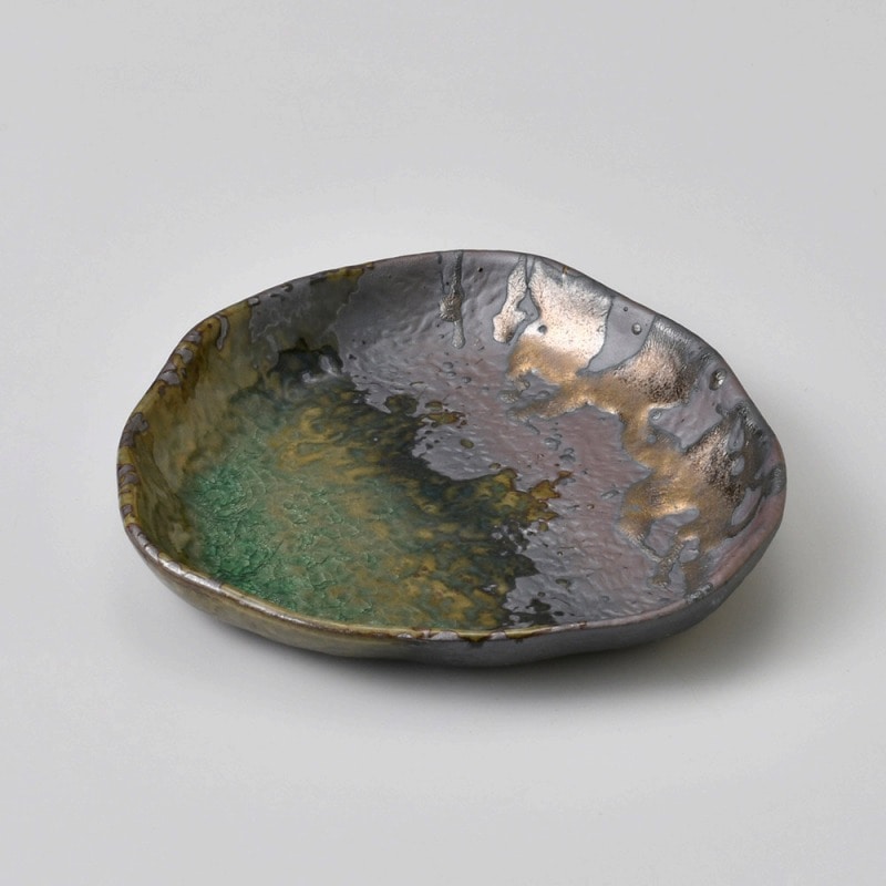 金正陶器 伊賀金彩三角プレート(小) 1個(ご注文単位1個)【直送品】