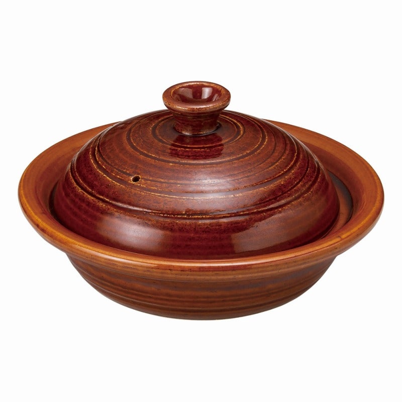 金正陶器 アメ釉ふたり鍋 1個（ご注文単位1個）【直送品】